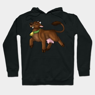 Happy Moo: Brown Hoodie